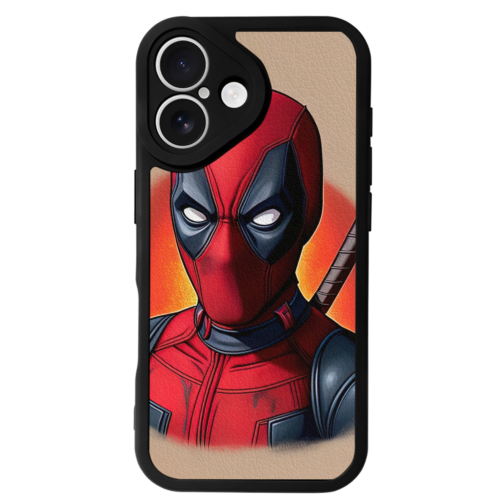 （画像用） Deadpool デッドプール 【iPhone 16シリーズ対応】シリコンスマホケース（レザー調） 材質：シリコン